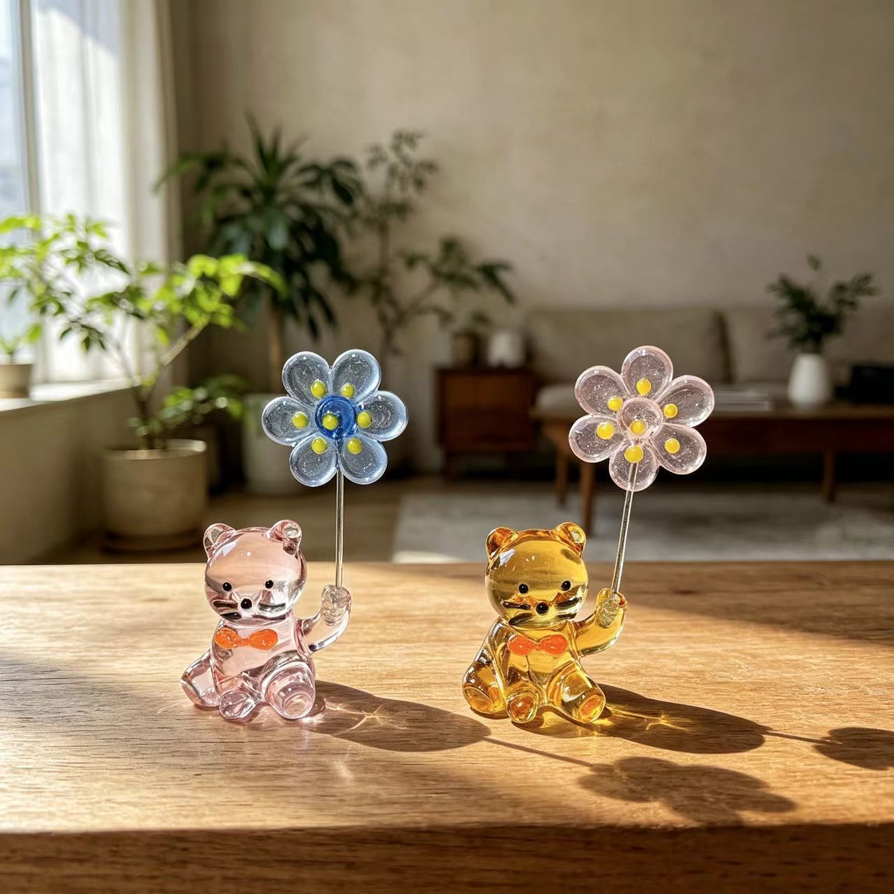 Paper Weight Crystal - Pemberat Kertas Kucing Kaca Gaya Jepang