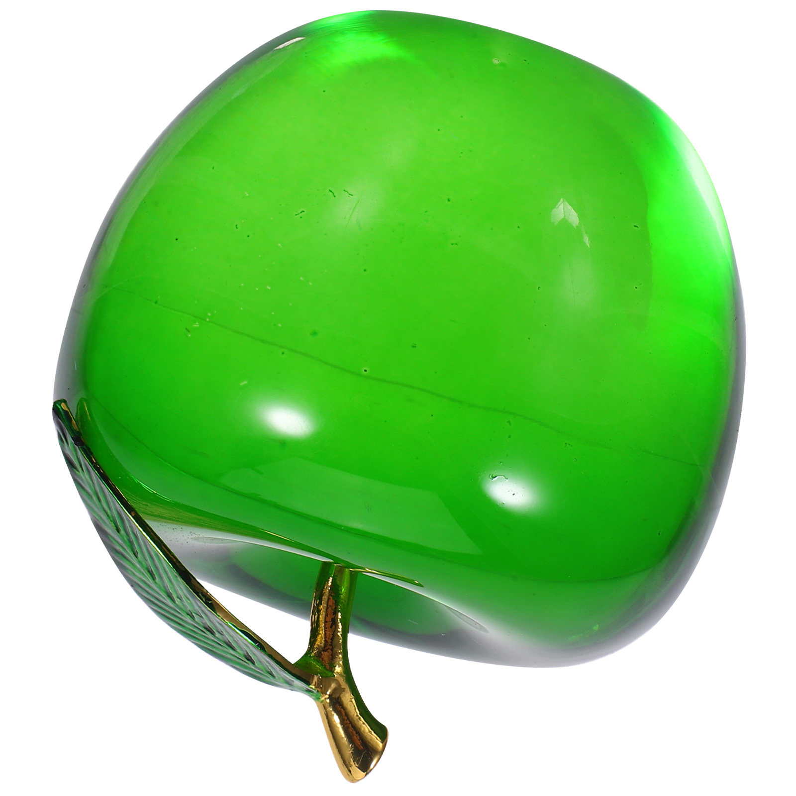 Paper Weight Crystal - Dekorasi Apel, Patung Buah Kecil yang