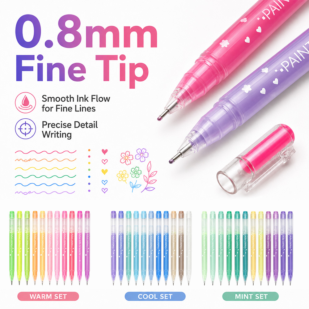 Set Pena Gel Akrilik 12 Warna  - Copic Marker Sketch ulasan dan harga