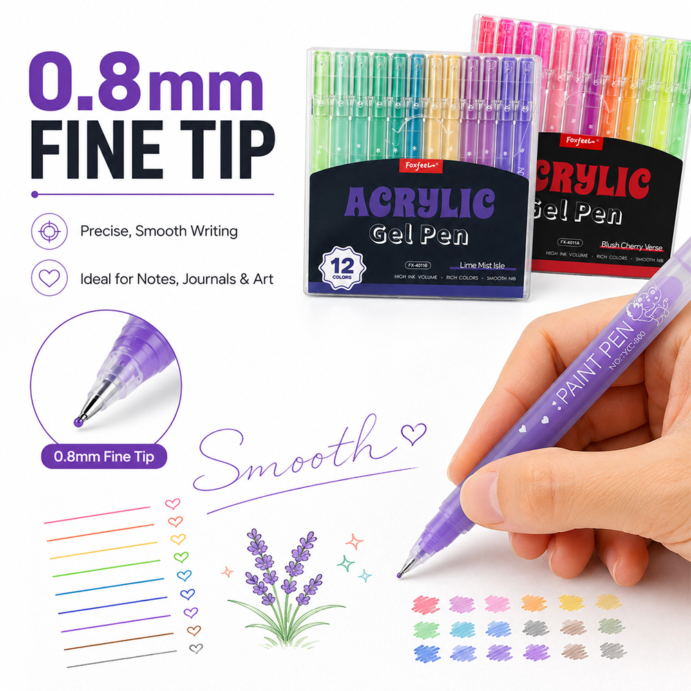 Set Pena Gel Akrilik 12 Warna  - Copic Marker Sketch ulasan dan harga